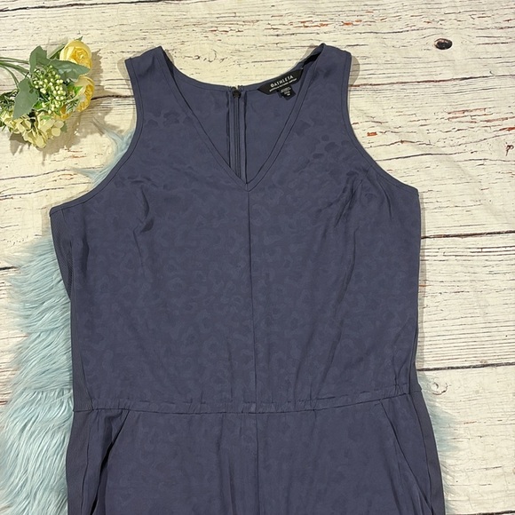 Athleta Brooklyn Textured Jumpsuit Blue Leopard Print One Piece - Picture 10 of 12